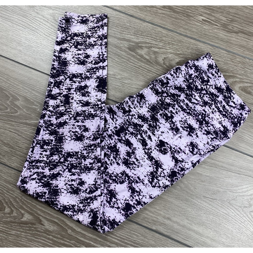 Lularoe‎ Women's Pull On Splatter Print Leggings Purple Tall & Curvy
